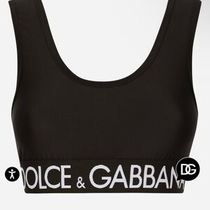Dolce & Gabbana Black Sports Bra